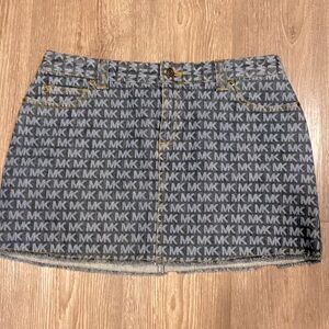 Michael Kors Denim Mongram Skirt